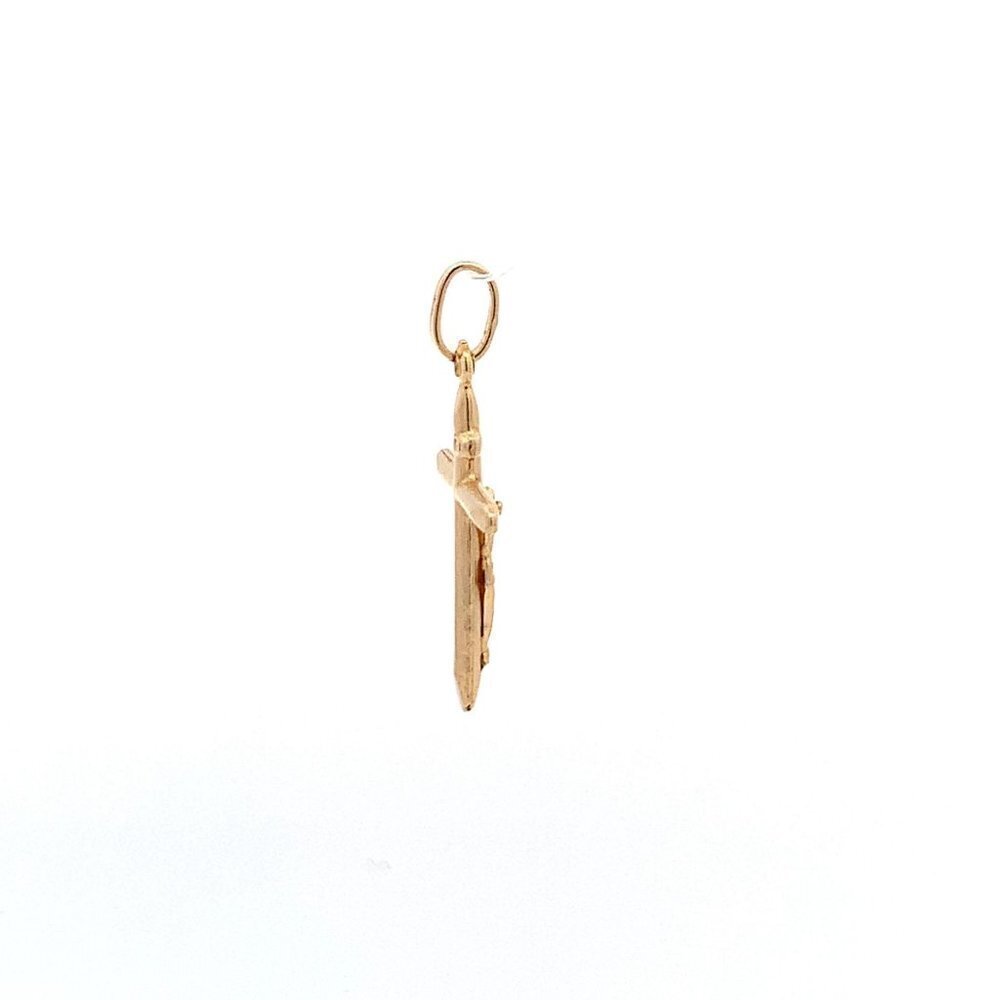 18K Yellow Gold Pendant Cross Jesus Christ 1.20 grams - Picture 13 of 13
